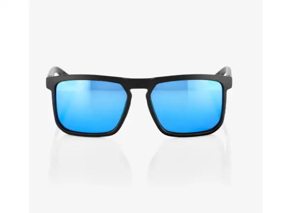 100% Renshaw Glasses Matte Black/HiPER Blue Multilayer Mirror Lens