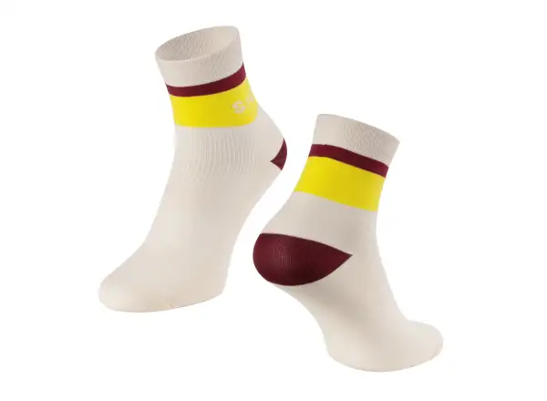 Force Stripe short socks cream yellow