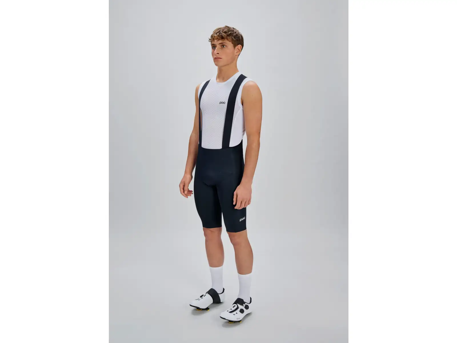 POC Raceday men's shorts with pad and bib Uranium Black