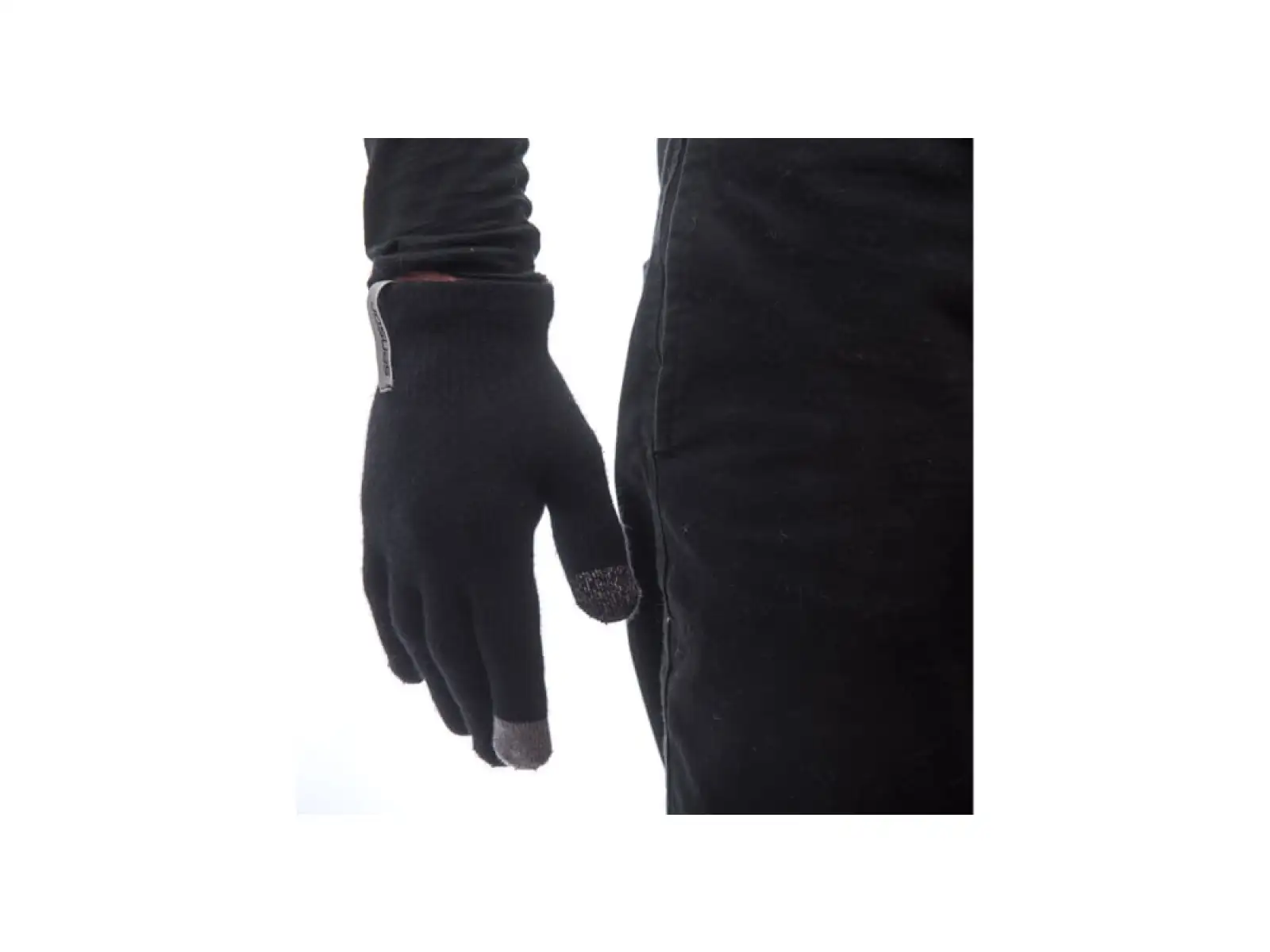 Sensor Merino gloves black