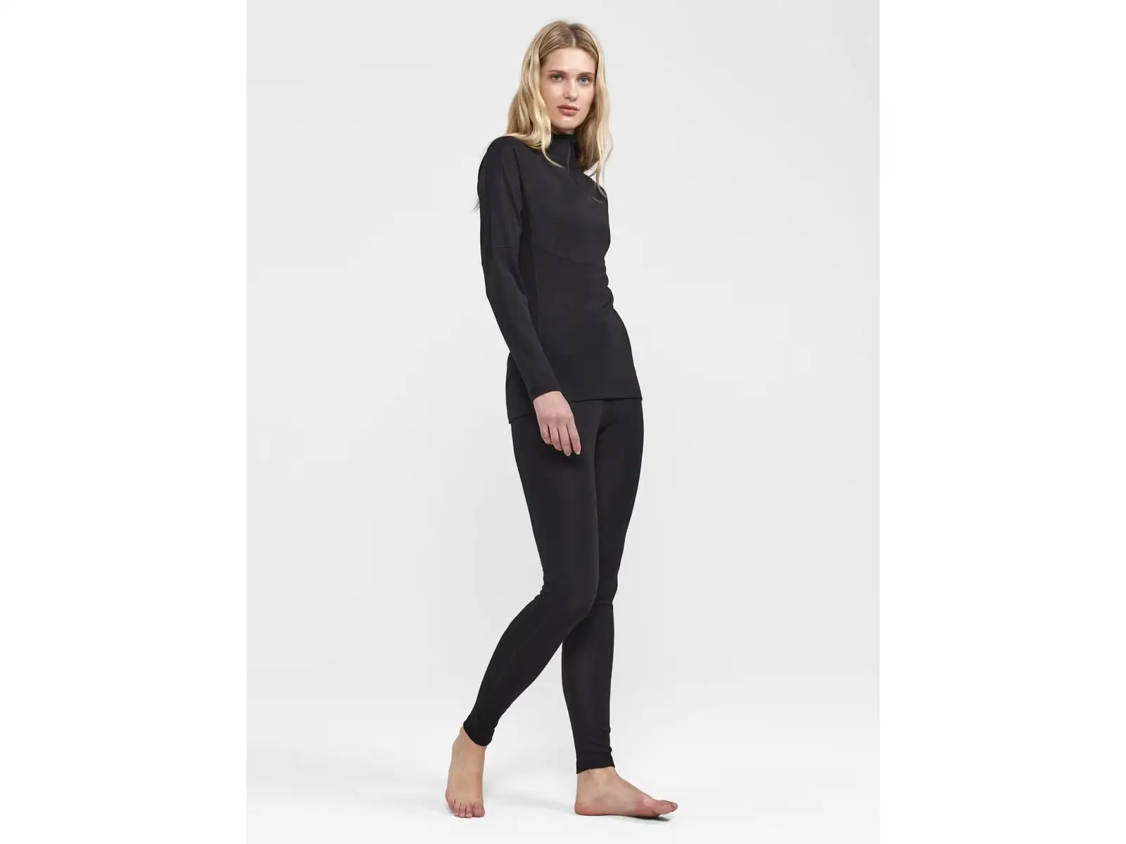 Craft ADV Wool Merino women's long sleeve zip tee black