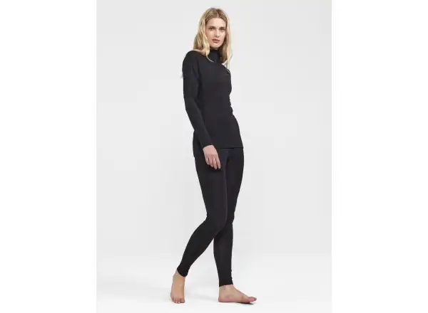 Craft ADV Wool Merino women's long sleeve zip tee black