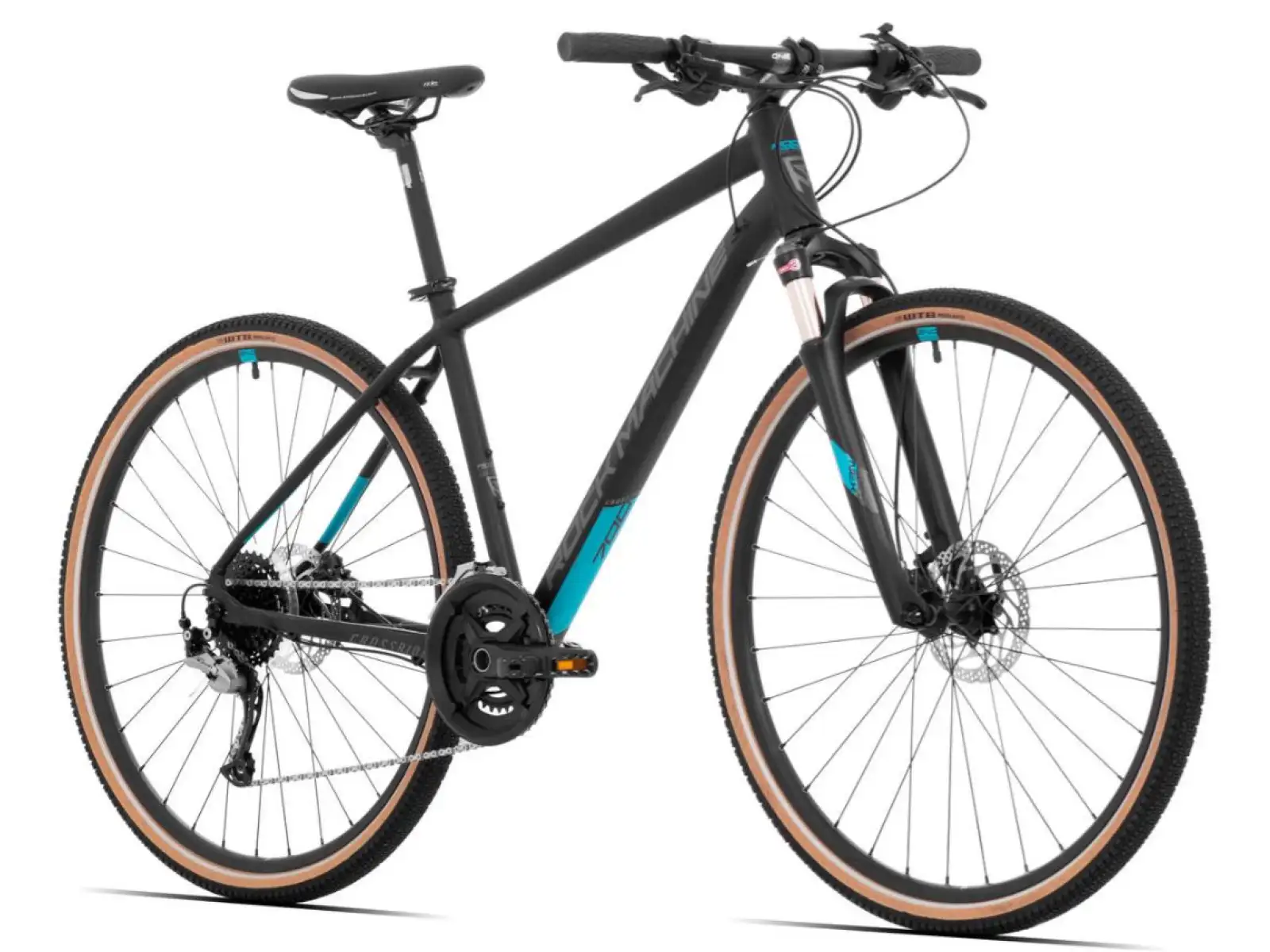 Rock Machine CrossRide 700 trekking bike black/petrol SAMPLE