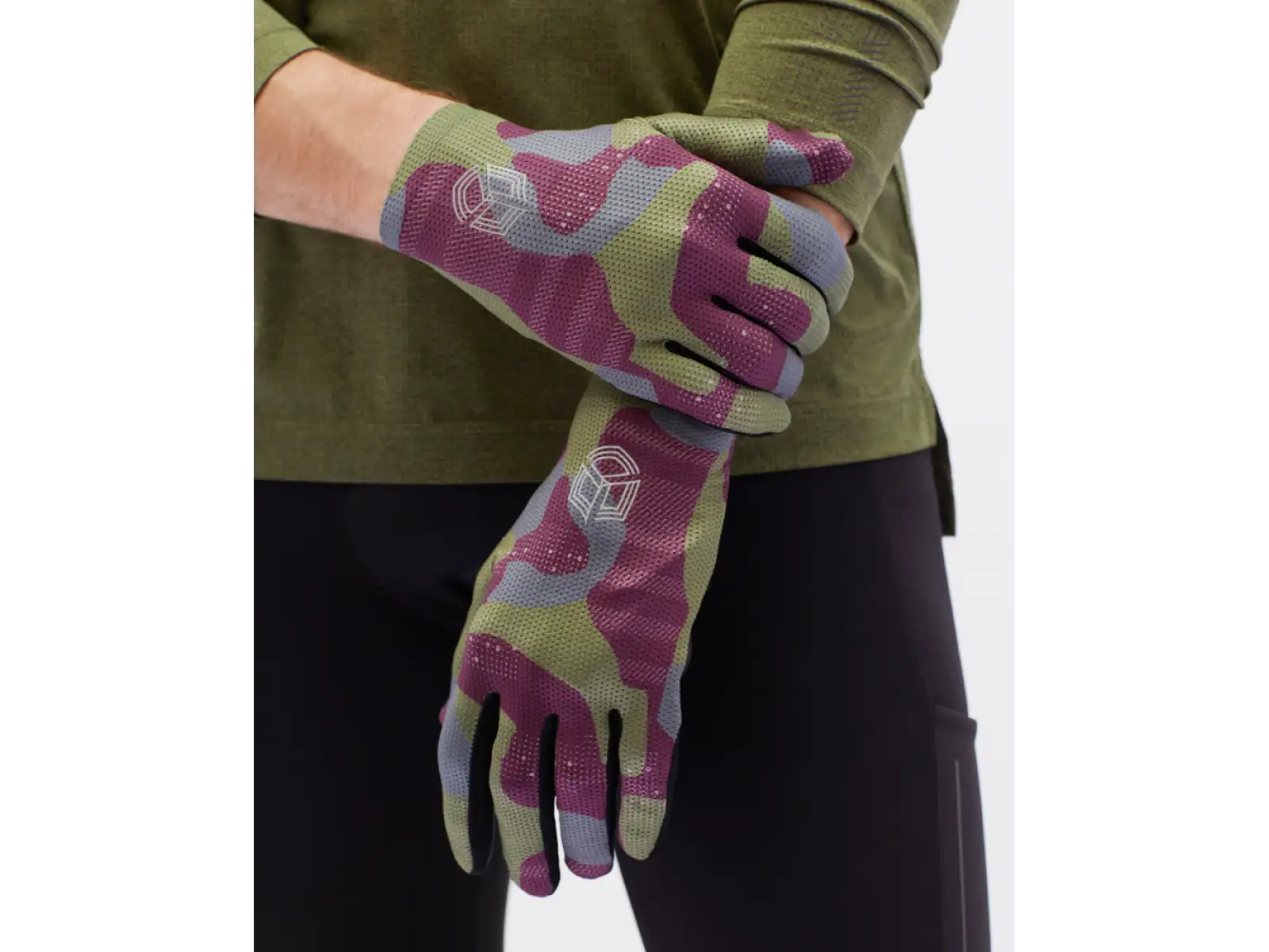 Silvini Saltaro men's gloves Plum/Olive