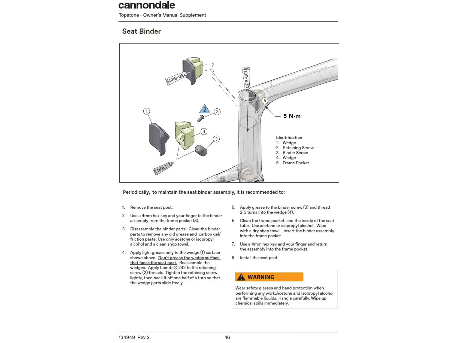 Cannondale kit 27.2 Internal Seat Binder (K26058)