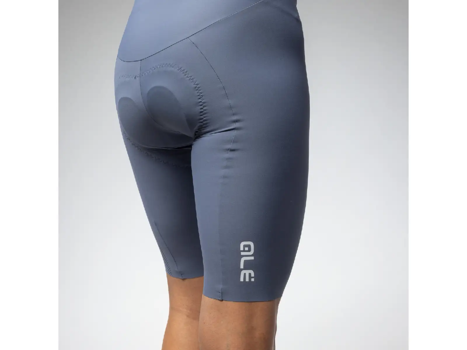 Alé R-EV1 GO men's shorts with pad and bib Steel