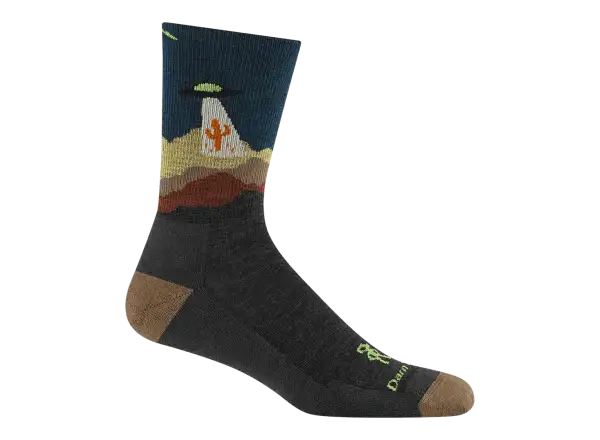 Darn Tough Spaced Out Micro Crew Lightweight Cusion men's socks Charcoal