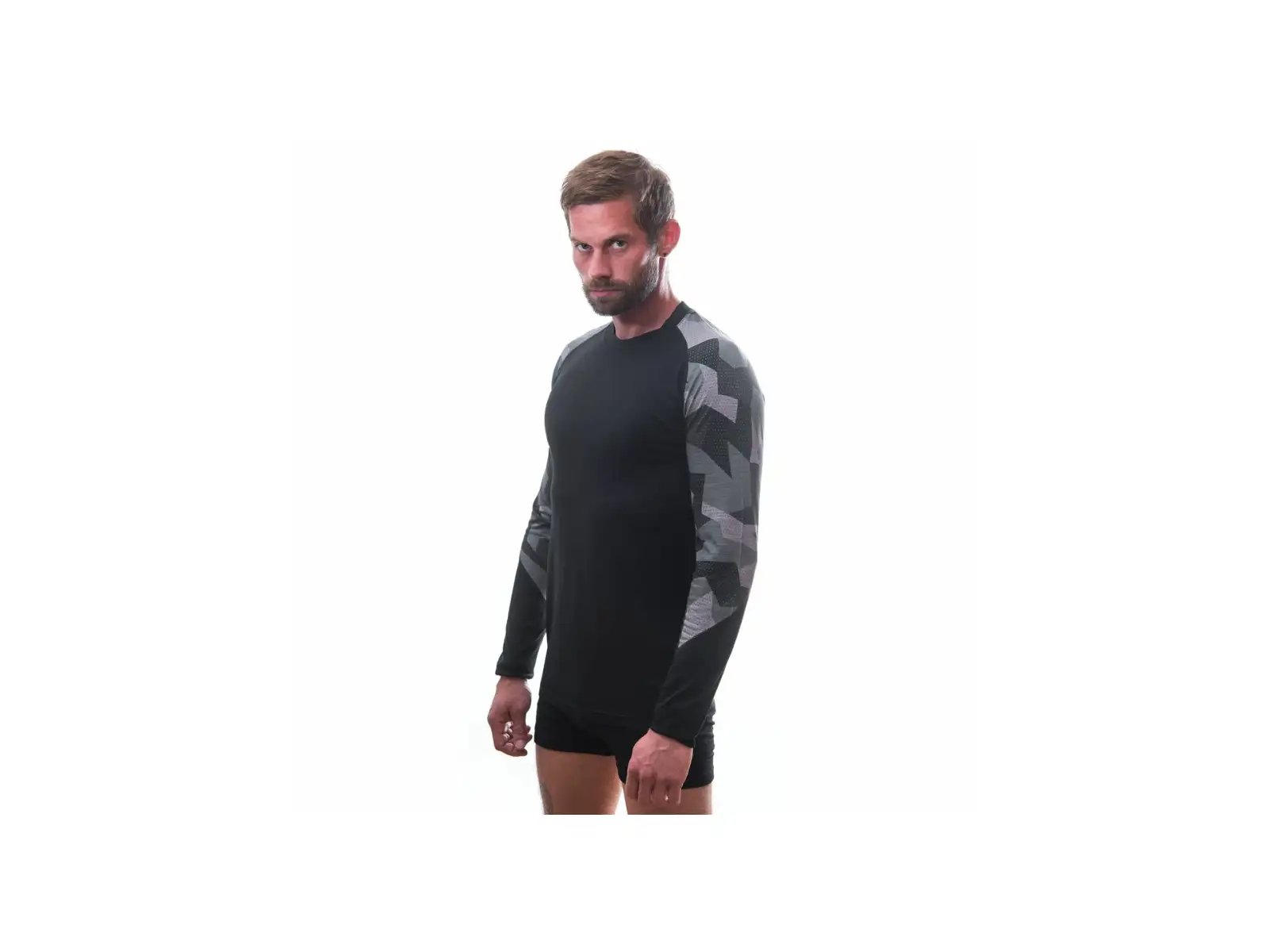 Sensor Merino Impress men's thermal underwear long sleeve black/Camo