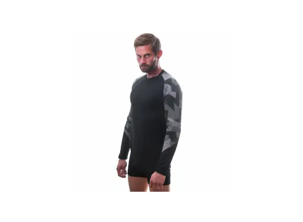 Sensor Merino Impress men's thermal underwear long sleeve black/Camo