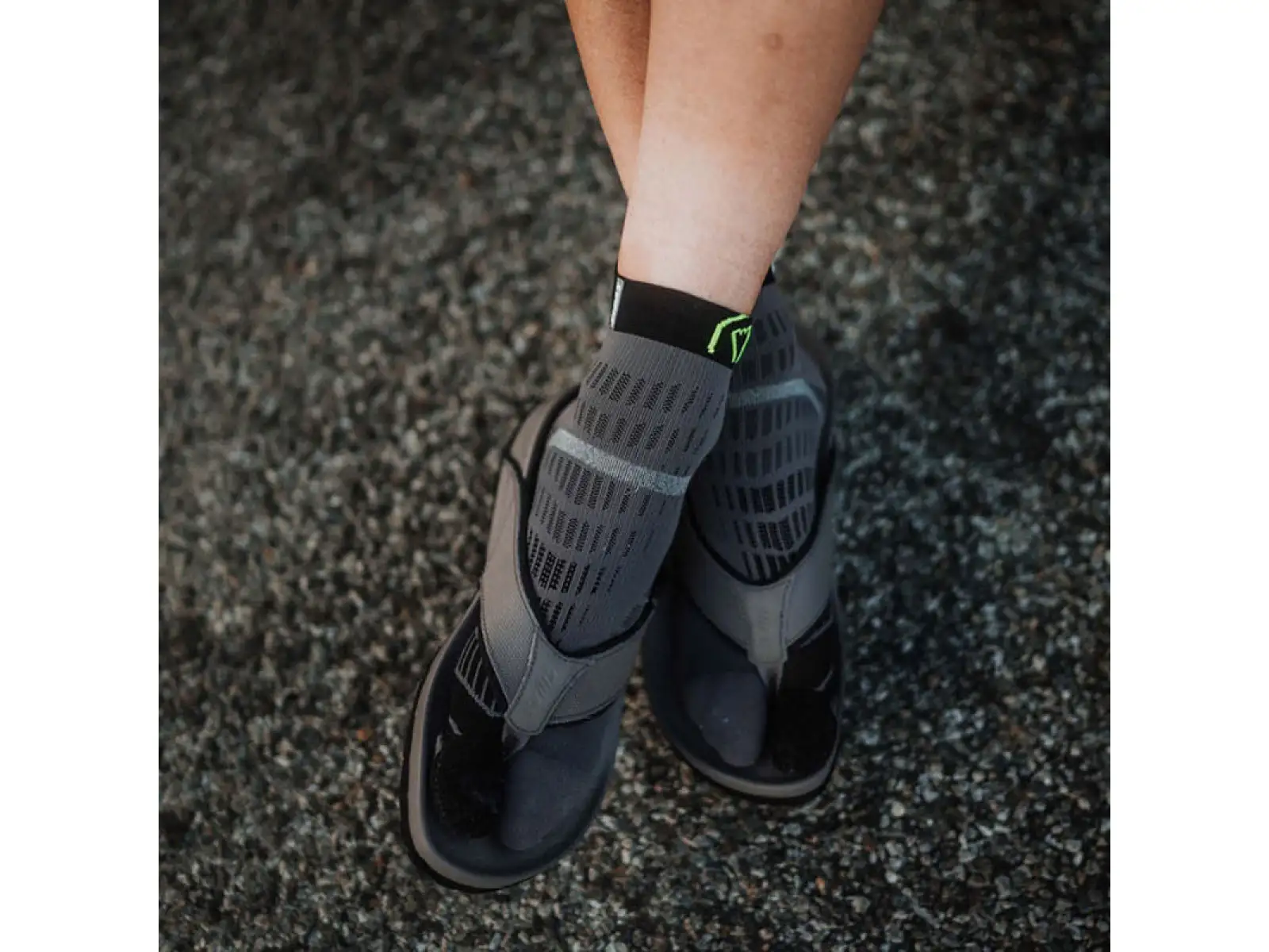 Sidas T-Free Run running socks Grey/Black