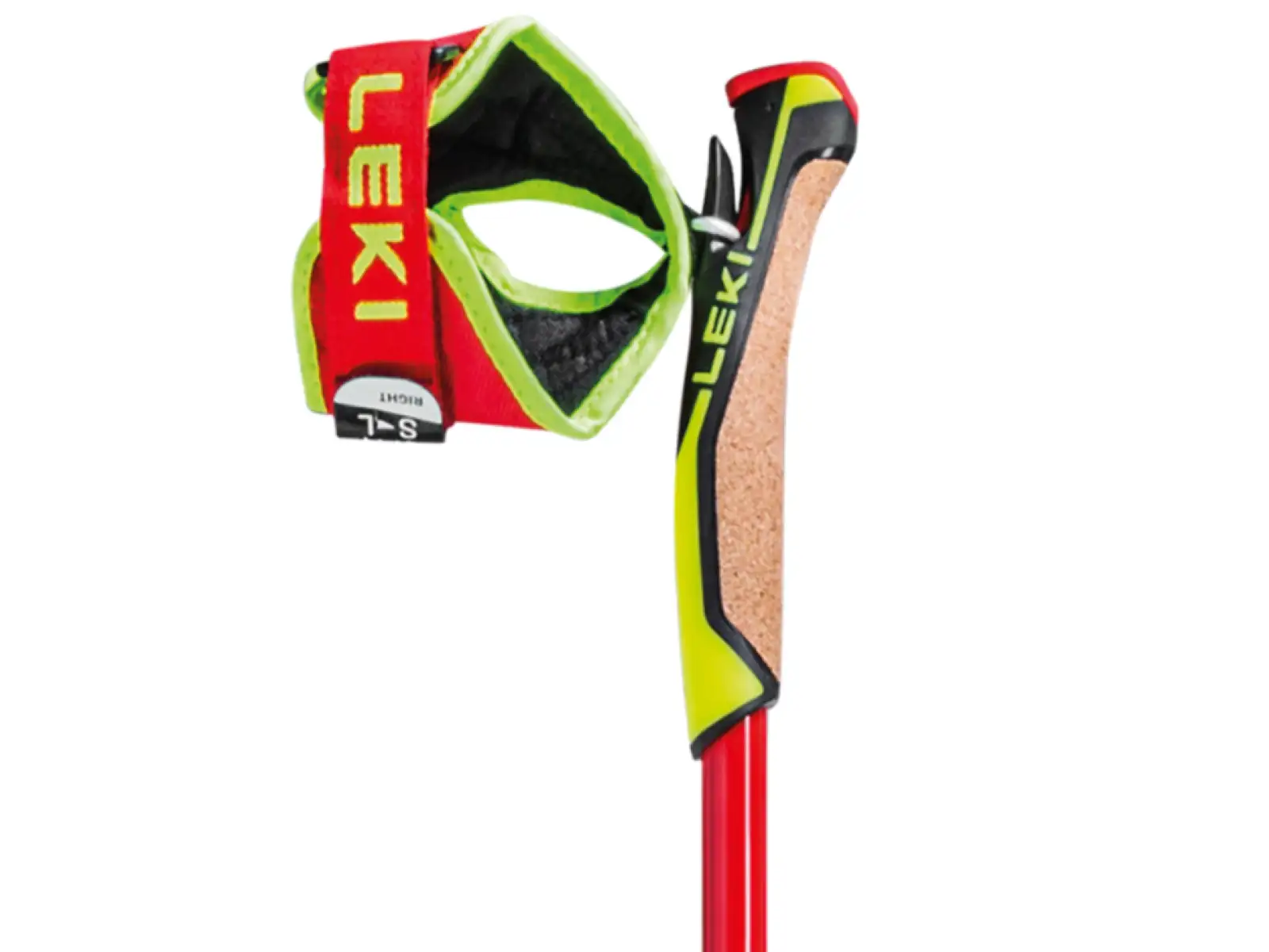 Leki PRC 750 cross-country poles Bright red/Neon yellow/Black