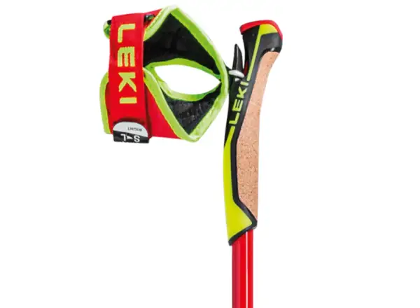 Leki PRC 750 cross-country poles Bright red/Neon yellow/Black