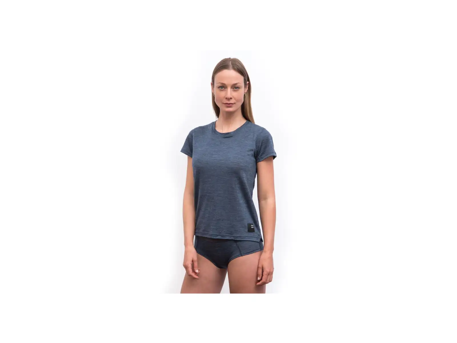 Sensor Merino Lite women's functional shirt short sleeve Mottled Blue