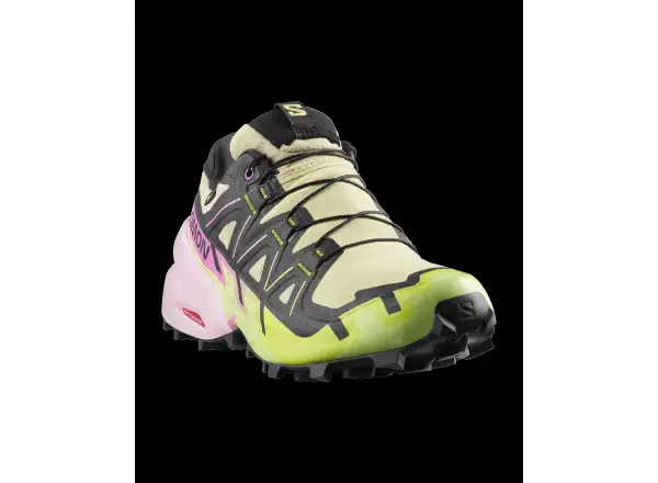 Salomon Speedcross6 GTX women's running shoes Bog/Dawn Pink/Acid Lime