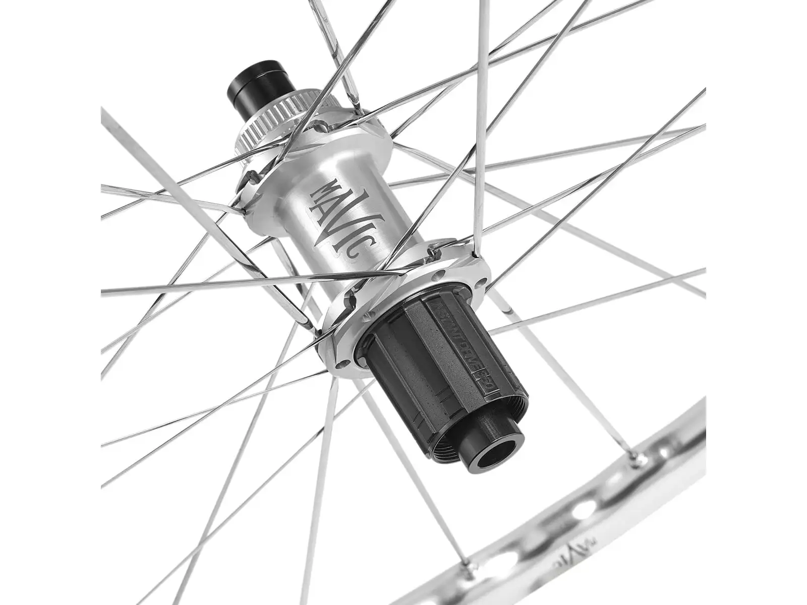Mavic Ksyrium SL Heritage disc CL spoked wheels hub body Shimano HG11 silver