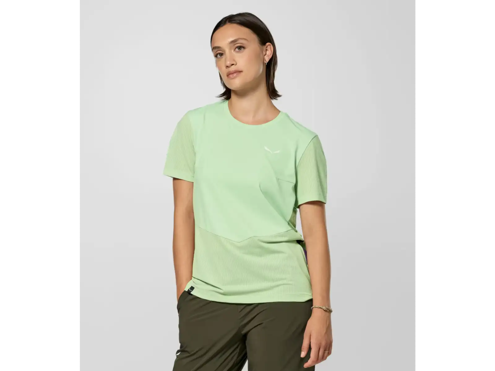Salewa Dry'Ton Hybrid women's T-shirt short sleeve Pastel Green