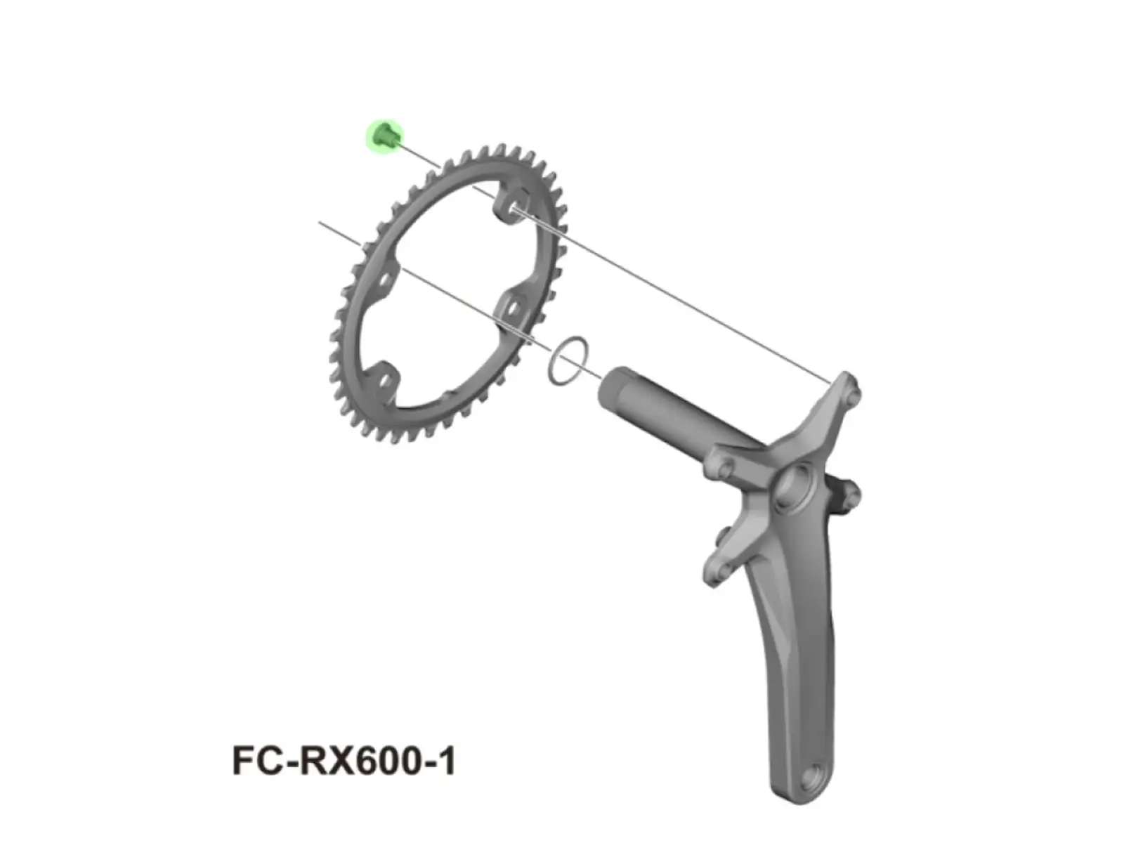 Shimano set of screws for crankset chainring FC-RX600