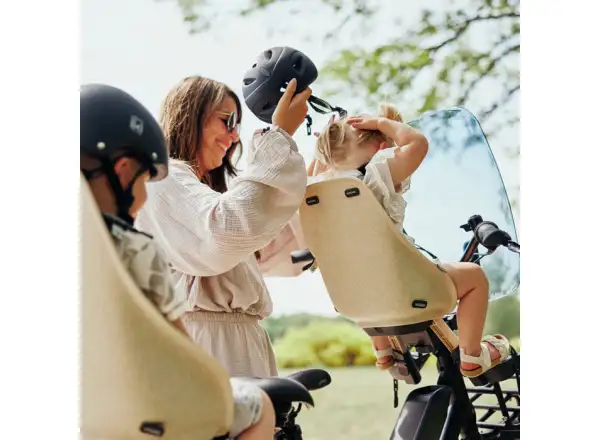 Urban Iki BIO child seat front with stem adapter Oishi Beige/Bincho Black