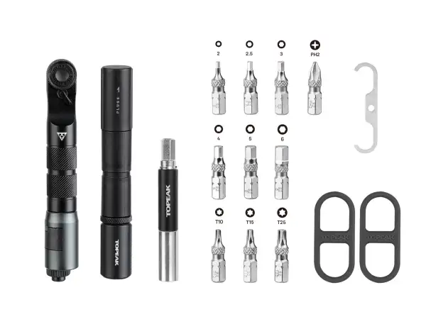 Topeak Ratchet'n Roll Pro tool kit with ratchet 17 functions Black