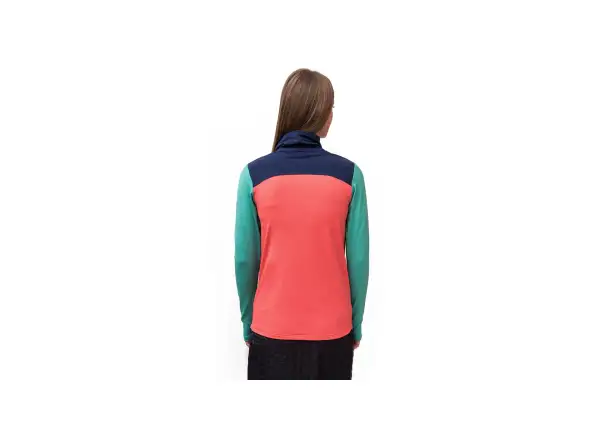 Sensor Coolmax Thermo women's sweatshirt coral/teal/dark blue