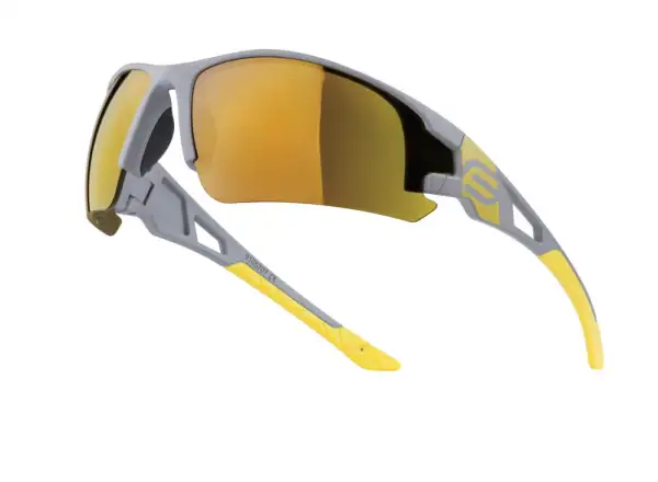 Force Calibre cycling glasses grey/yellow/yellow mirror lenses