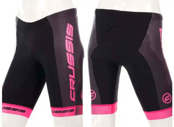 Crussis women's elastic shorts black/pink