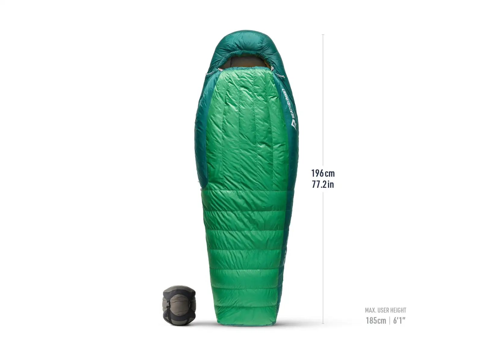 Sea To Summit Ascent Down sleeping bag -9CRegular Rain Forest