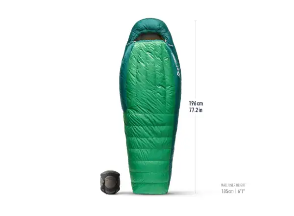 Sea To Summit Ascent Down sleeping bag -9CRegular Rain Forest