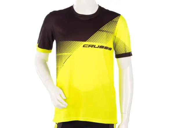 Crussis men's functional T-shirt yellow/black