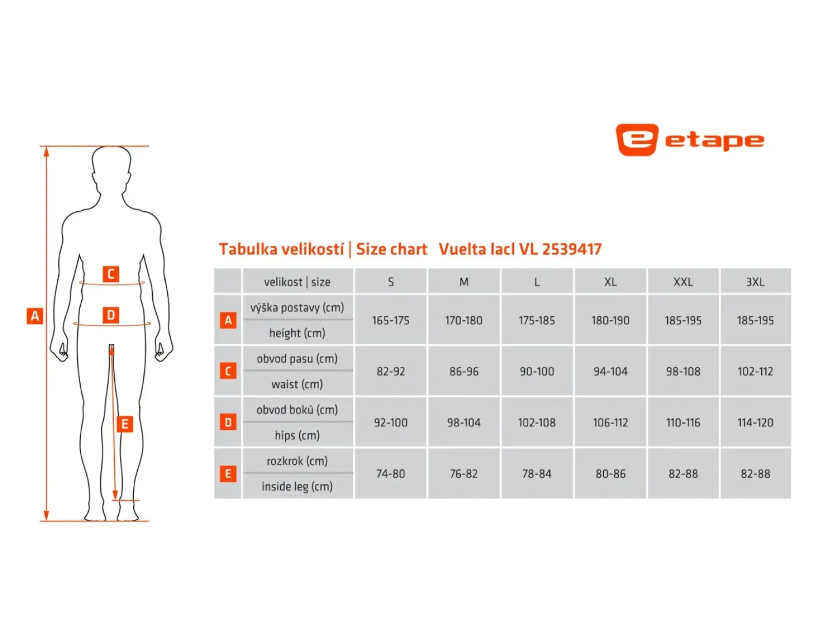 Etape Vuelta men's bib shorts with pad black/reflective