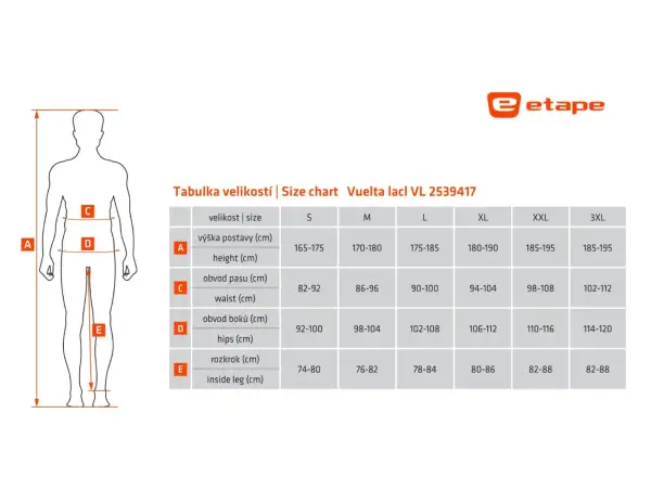 Etape Vuelta men's bib shorts with pad black/reflective