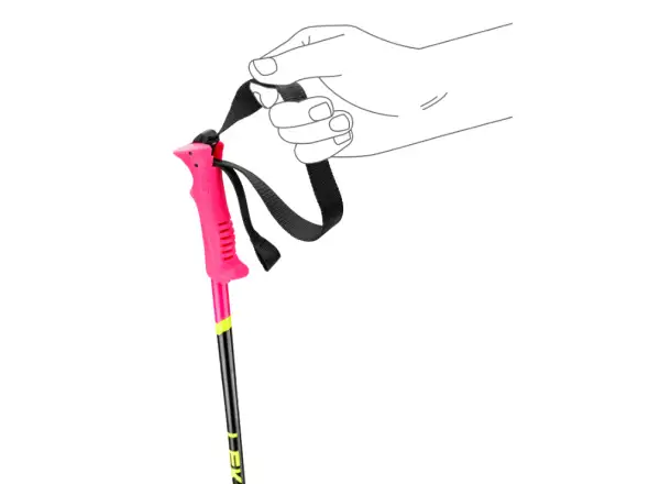 Leki Racing Kids children's alpine poles Neon Pink/Black/Neon Yellow