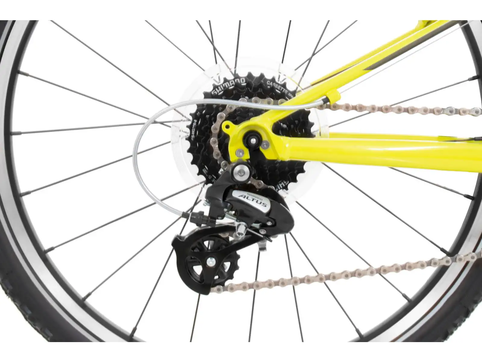 Rock Machine Thunder 24 Gloss Radioactive Yellow/Black/Dark Grey children's bike