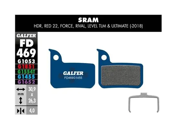 Galfer FD469 Road G1455 brake pads for Sram