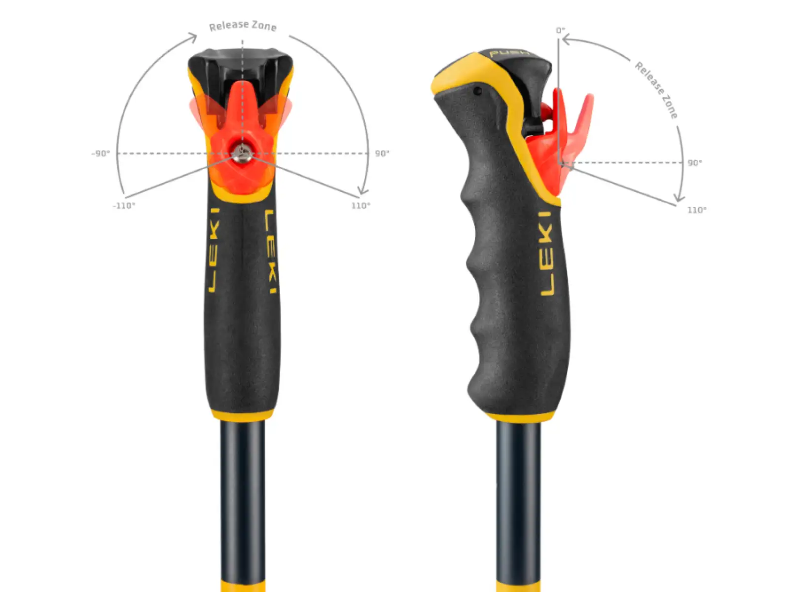 Leki Spitfire Vario 3D ski poles Denimblue/Aegeanblue/Mustardyellow