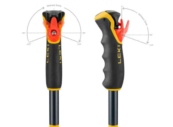 Leki Spitfire Vario 3D ski poles Denimblue/Aegeanblue/Mustardyellow