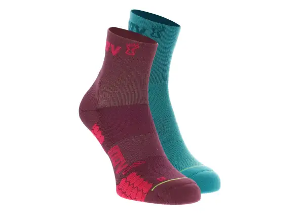 Inov-8 Trailfly mid socks teal/purple