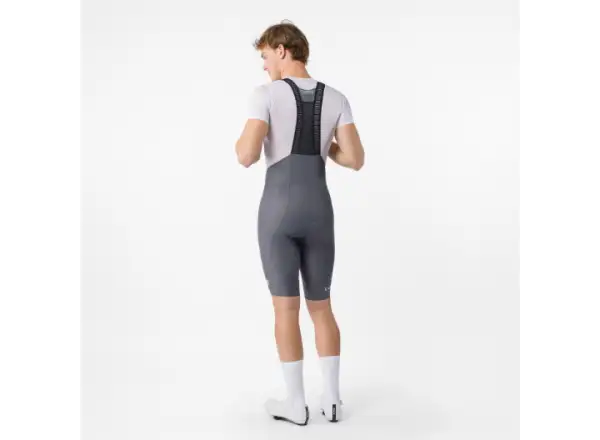 Castelli Espresso 2 men's shorts with pad and bib Smoky Gray