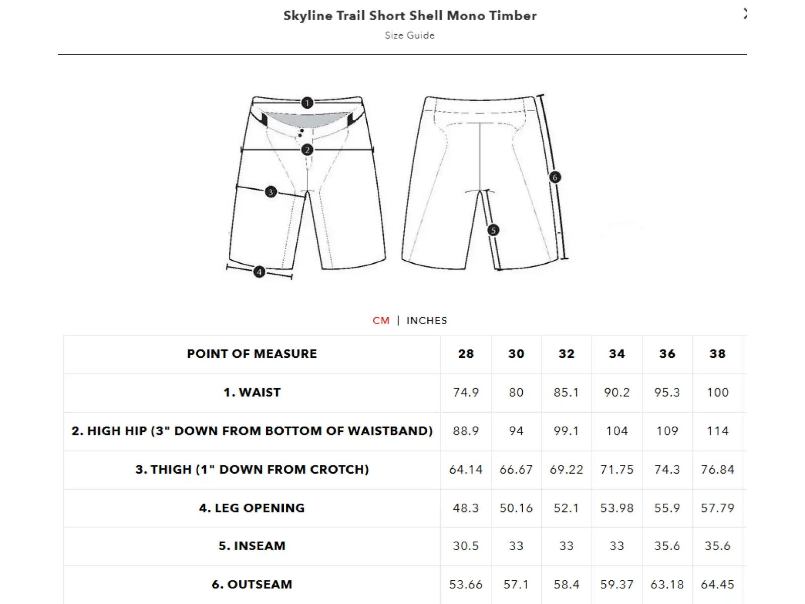 Troy Lee Designs Skyline Trail Short Mono men's shorts Timber