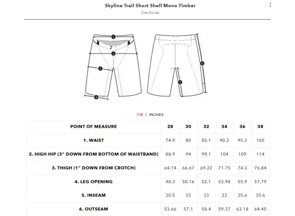 Troy Lee Designs Skyline Trail Short Mono men's shorts Timber