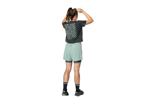 Dynafit Trail 2in1 women's running shorts Jadelite
