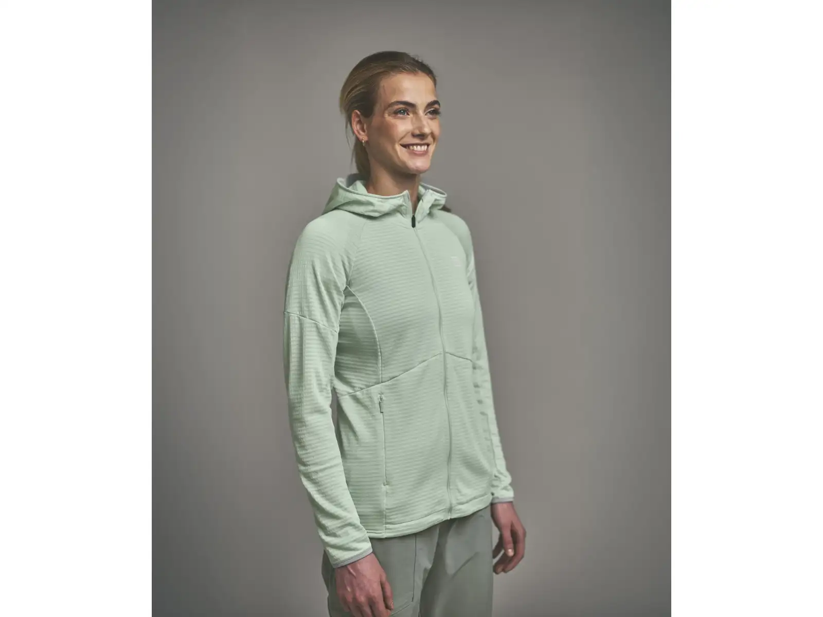 Ortovox Fleece Light Grid Hoody women's sweatshirt Green Acid