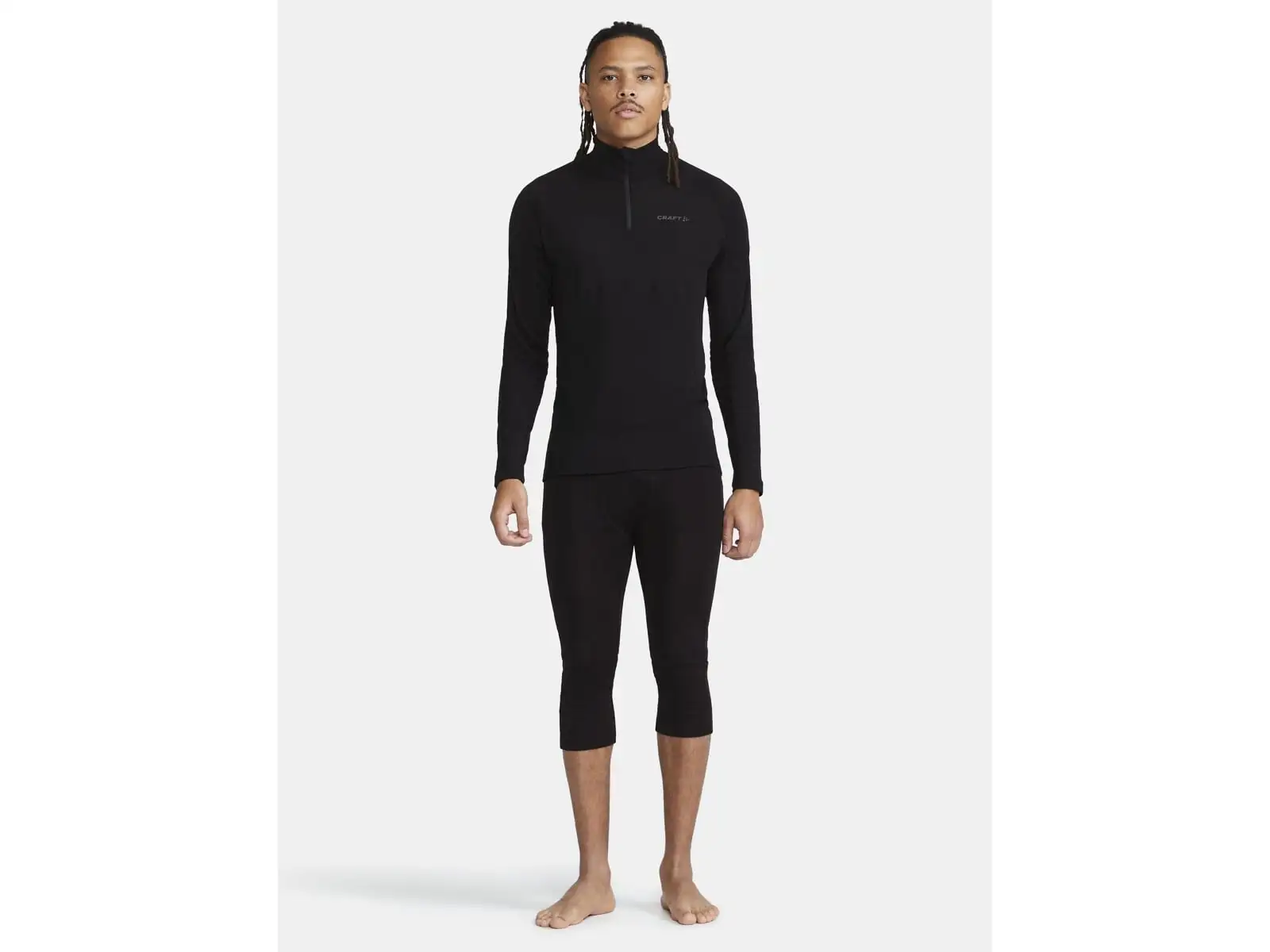 Craft ADV Wool Merino men's long sleeve shirt with zipper black