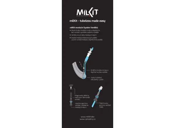 milKit tubeless valves 45 mm black