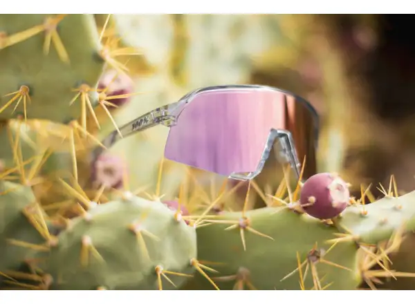 100% S3 sunglasses Polished Translucent Grey/Rose Gold Mirror Photochromic