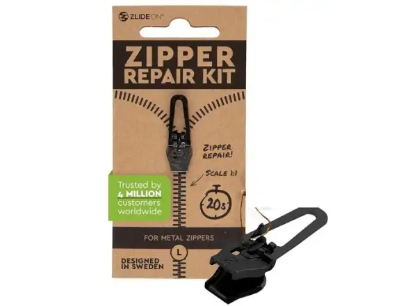 ZlideON repair slider for metal zippers black