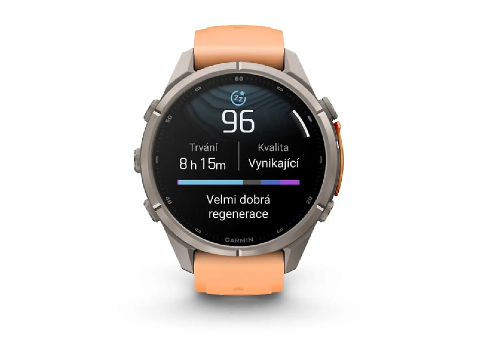 Garmin fenix 9 Pro – inReach 43 mm smartwatch Titanium Shell pink/autumn orange silicone band
