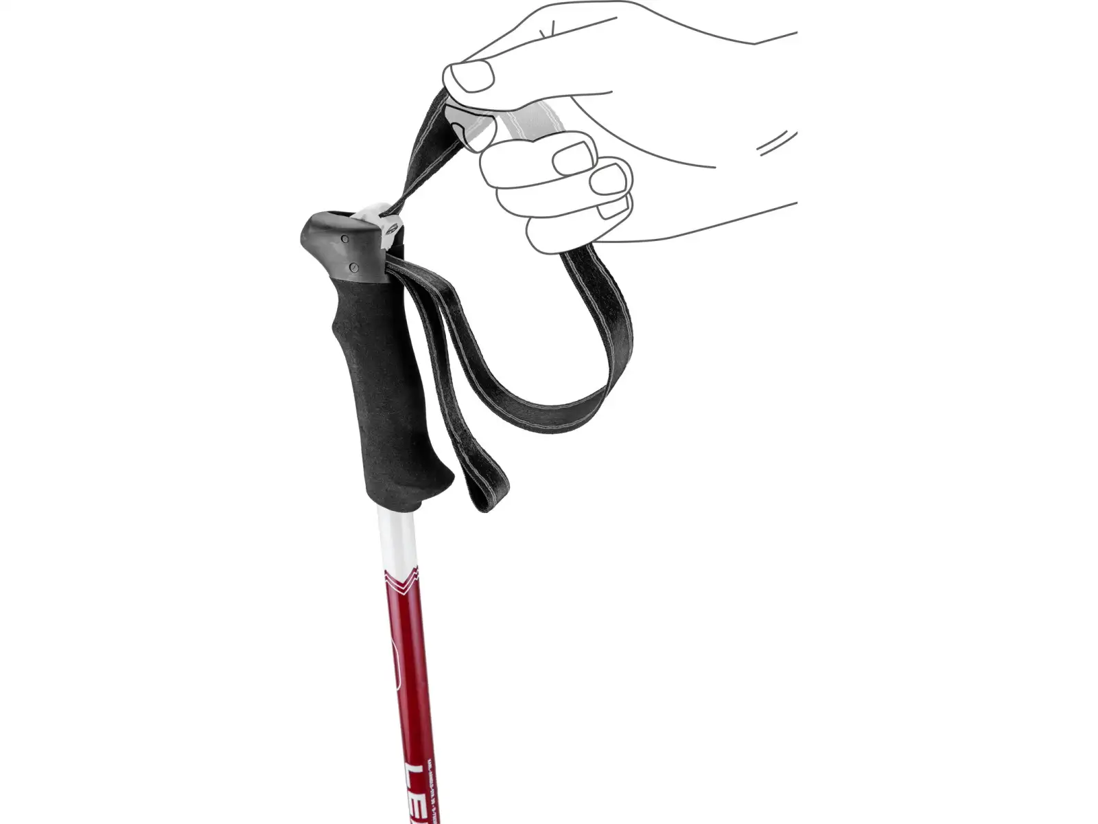Leki Trail Lite trekking poles tamarillo/white