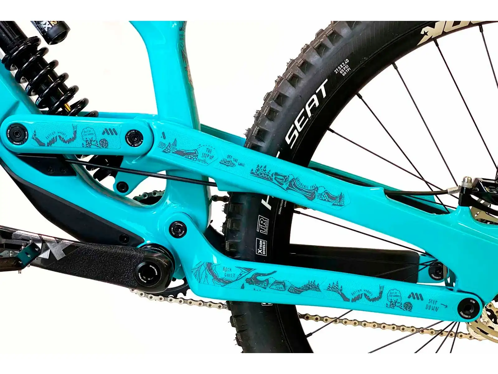 AMS Frame Guard Extra protective decals on frame RedBull/Hardline/Dark Grey