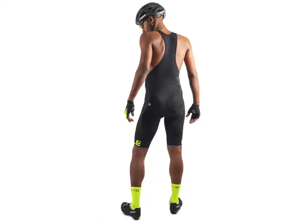 Alé Corsa men's shorts with padding and bib Black/Yellow
